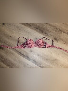 Pink Floral Push-Up Bikini